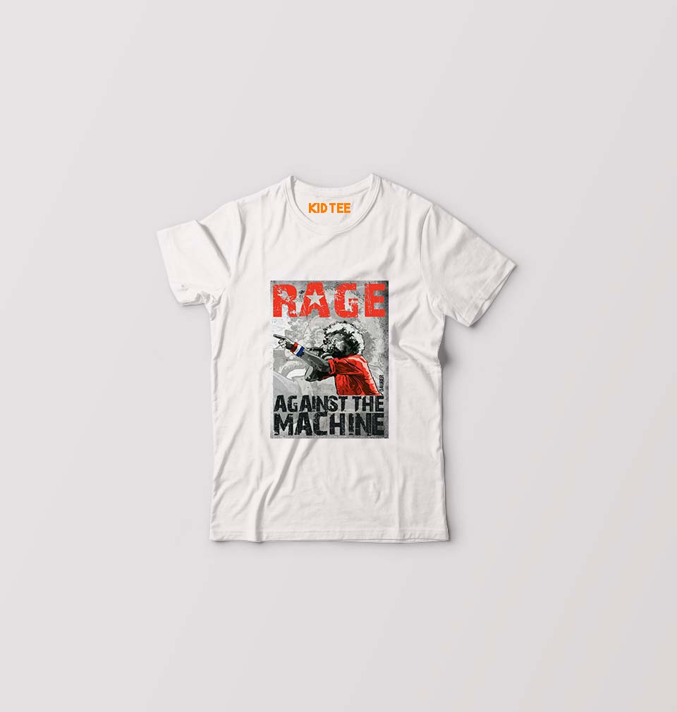 Rage Against The Machine Kids T-Shirt for Boy/Girl-White-Ektarfa.online
