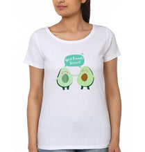 Load image into Gallery viewer, Avocado BFF T-Shirt for Women-White-Ektarfa.online
