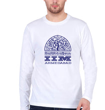 Load image into Gallery viewer, IIM Ahmedabad Full Sleeves T-Shirt for Men-White-Ektarfa.online
