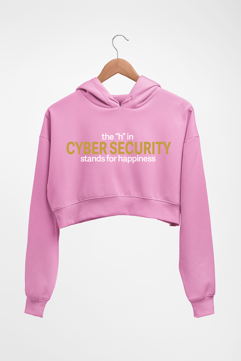 Cyber Security Crop HOODIE FOR WOMEN-Light Baby Pink-Ektarfa.online