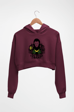 Load image into Gallery viewer, Loki Crop HOODIE FOR WOMEN-Maroon-Ektarfa.online
