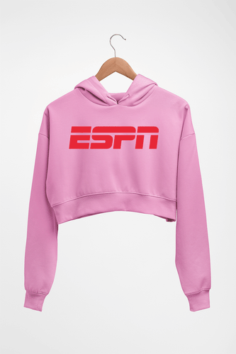 ESPN Crop HOODIE FOR WOMEN-Light Baby Pink-Ektarfa.online