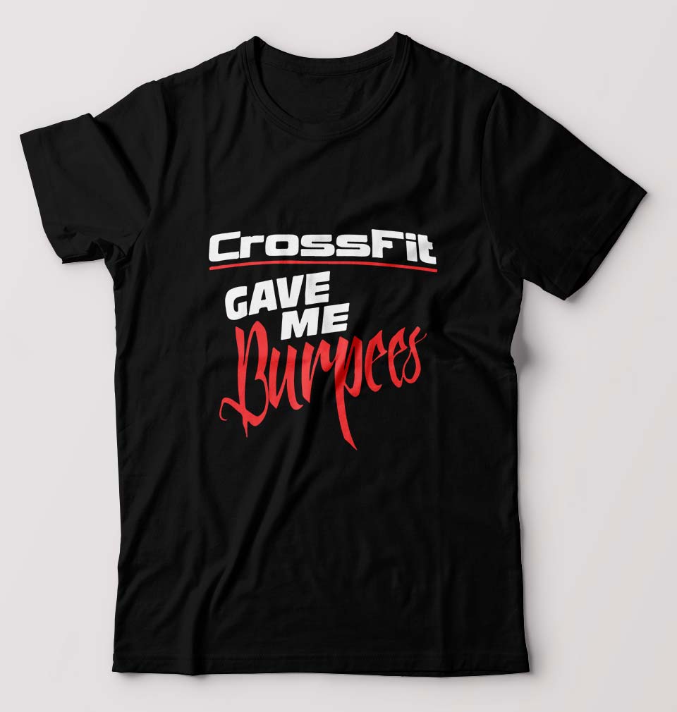 CrossFit Gym Burpees T-Shirt for Men-Black-Ektarfa.online