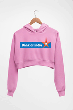Load image into Gallery viewer, Bank of India Crop HOODIE FOR WOMEN-Light Baby Pink-Ektarfa.online
