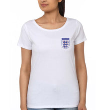 Load image into Gallery viewer, England Football T-Shirt for Women-White-Ektarfa.online
