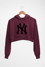 Load image into Gallery viewer, New York Yankees Crop HOODIE FOR WOMEN-Maroon-Ektarfa.online

