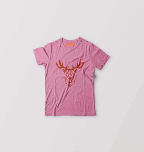 Deer Kids T-Shirt for Boy/Girl-Pink-Ektarfa.online
