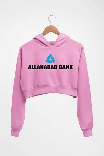 Allahabad Bank Crop HOODIE FOR WOMEN-Light Baby Pink-Ektarfa.online