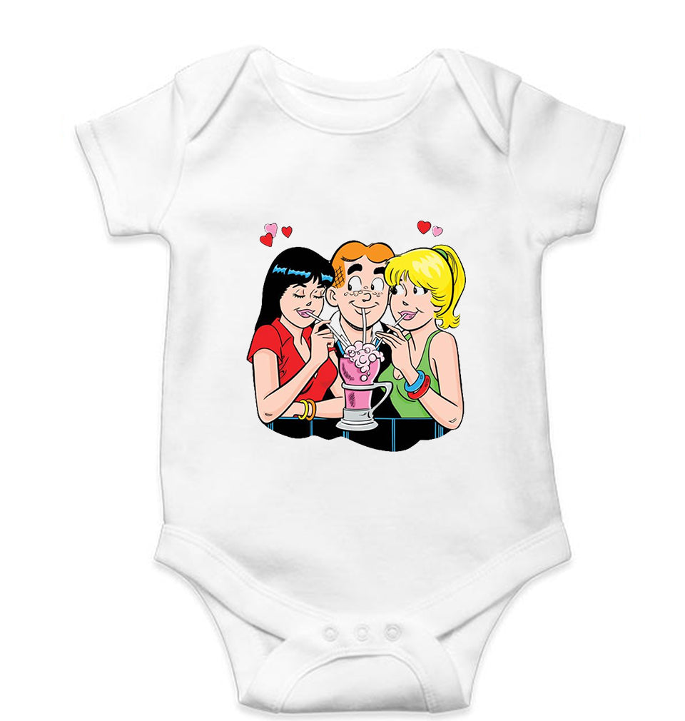 Archie Kids Romper For Baby Boy/Girl-0-5 Months(18 Inches)-White-Ektarfa.online