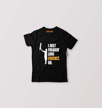 Load image into Gallery viewer, Love Cricket Kids T-Shirt for Boy/Girl-Black-Ektarfa.online
