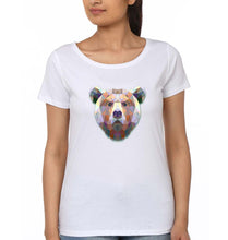 Load image into Gallery viewer, Bear T-Shirt for Women-White-Ektarfa.online
