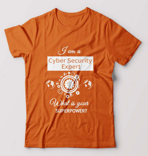 Cyber Security T-Shirt for Men-Orange-Ektarfa.online