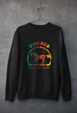 Load image into Gallery viewer, Horses Unisex Sweatshirt for Men/Women-Black-Ektarfa.online
