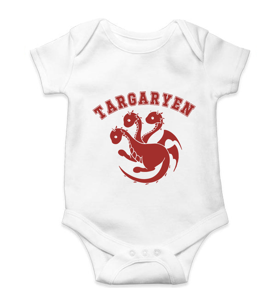 House Targaryen (GOT) Kids Romper For Baby Boy/Girl-0-5 Months(18 Inches)-White-Ektarfa.online