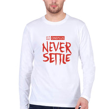 Load image into Gallery viewer, OnePlus Full Sleeves T-Shirt for Men-White-Ektarfa.online
