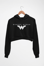 Load image into Gallery viewer, Wonder Woman Superhero Crop HOODIE FOR WOMEN-Black-Ektarfa.online
