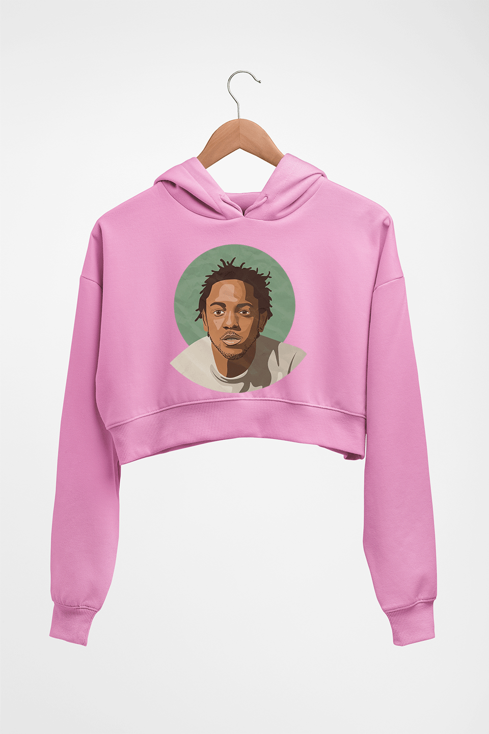 Kendrick Lamar Crop HOODIE FOR WOMEN-Light Baby Pink-Ektarfa.online