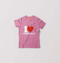 Load image into Gallery viewer, I Love Baseball Kids T-Shirt for Boy/Girl-Pink-Ektarfa.online

