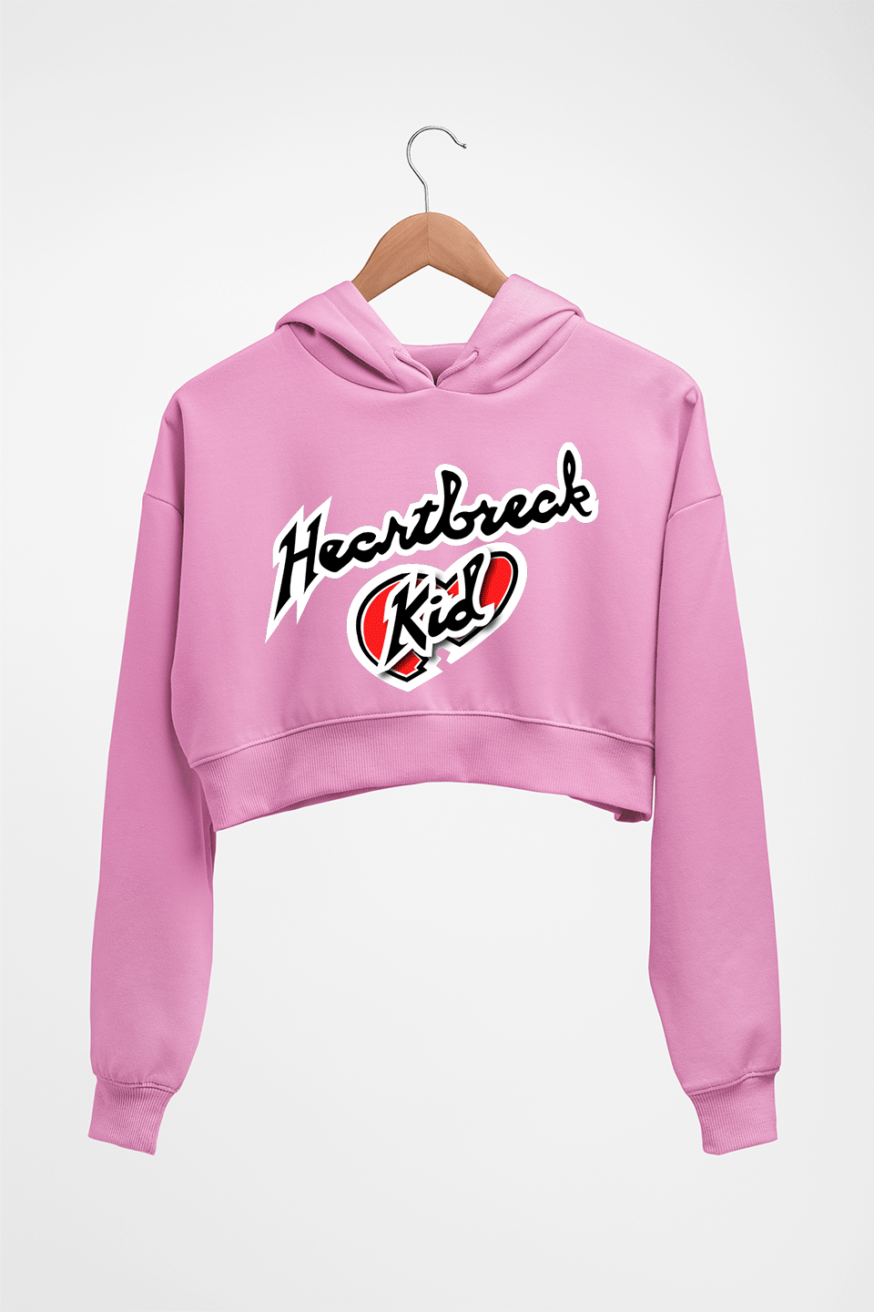 Shawn Michaels - Heartbreak Kid (HBK) (WWE) Crop HOODIE FOR WOMEN-Light Baby Pink-Ektarfa.online