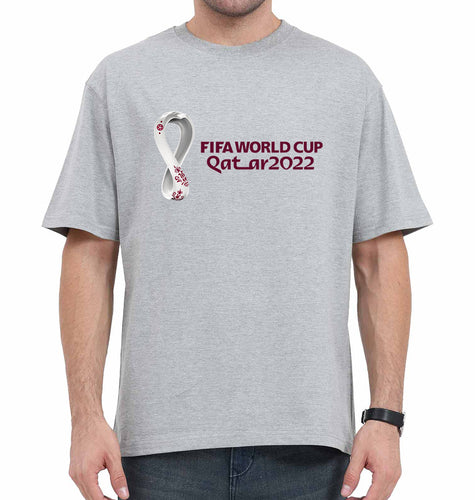 FIFA World Cup Qatar 2022 Oversized T-Shirt for Men-Grey-Ektarfa.online
