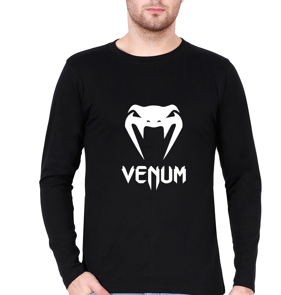 UFC Venum Full Sleeves T-Shirt for Men-Black-Ektarfa.online
