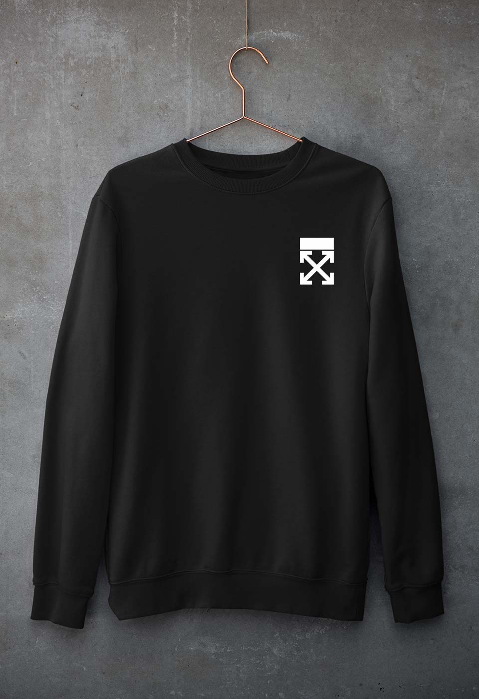 off White logo Unisex Sweatshirt for Men/Women-Black-Ektarfa.online