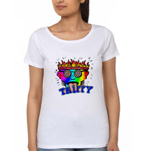 Load image into Gallery viewer, Trippy T-Shirt for Women-White-Ektarfa.online
