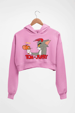 Load image into Gallery viewer, Tom and Jerry Crop HOODIE FOR WOMEN-Light Baby Pink-Ektarfa.online

