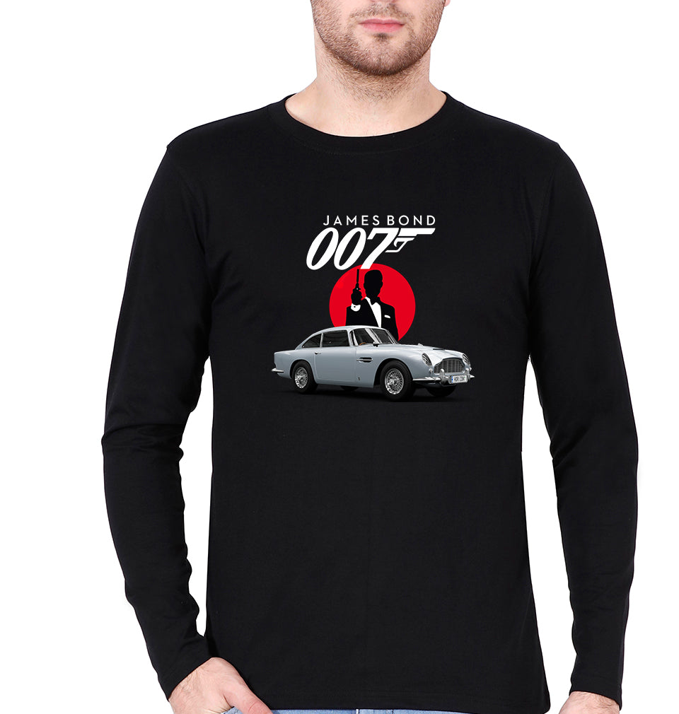 James Bond (007) Full Sleeves T-Shirt for Men-Black-Ektarfa.online