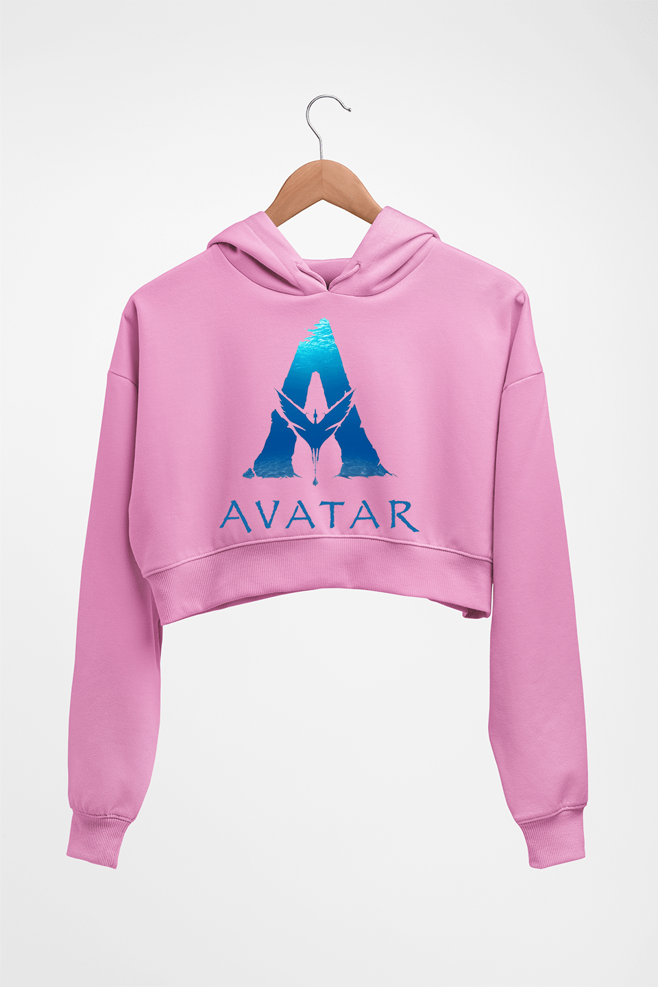 Avatar Crop HOODIE FOR WOMEN-Light Baby Pink-Ektarfa.online