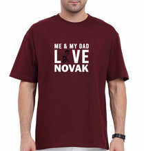 Load image into Gallery viewer, Love Novak Djokovic Tennis Oversized T-Shirt for Men-Maroon-Ektarfa.online
