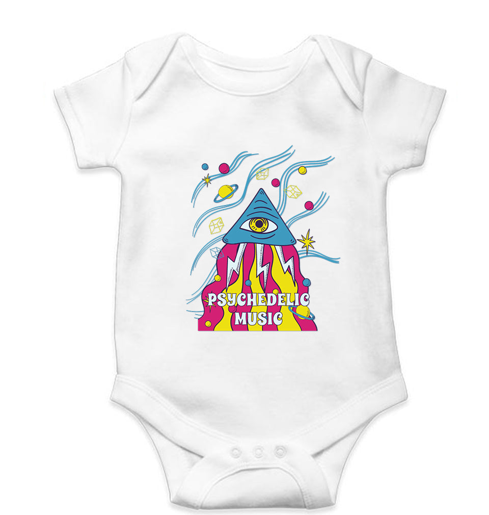 Psychedelic Music Kids Romper For Baby Boy/Girl-White-Ektarfa.online