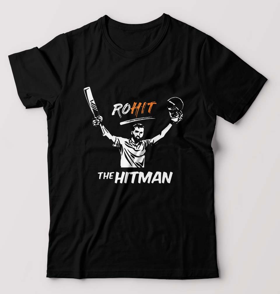 Rohit Sharma T-Shirt for Men-Black-Ektarfa.online
