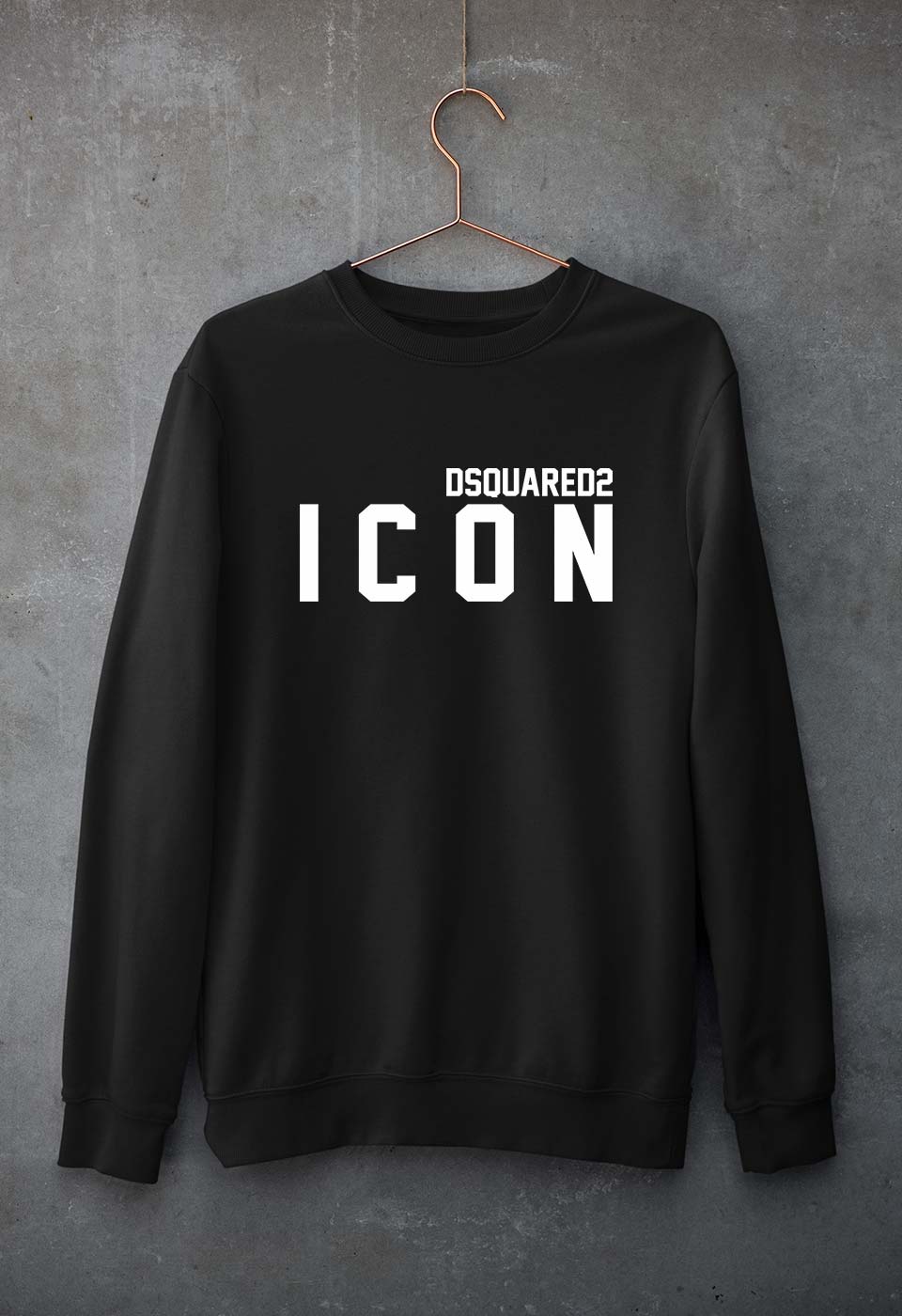 DSQUARED - ICON Unisex Sweatshirt for Men/Women-Black-Ektarfa.online