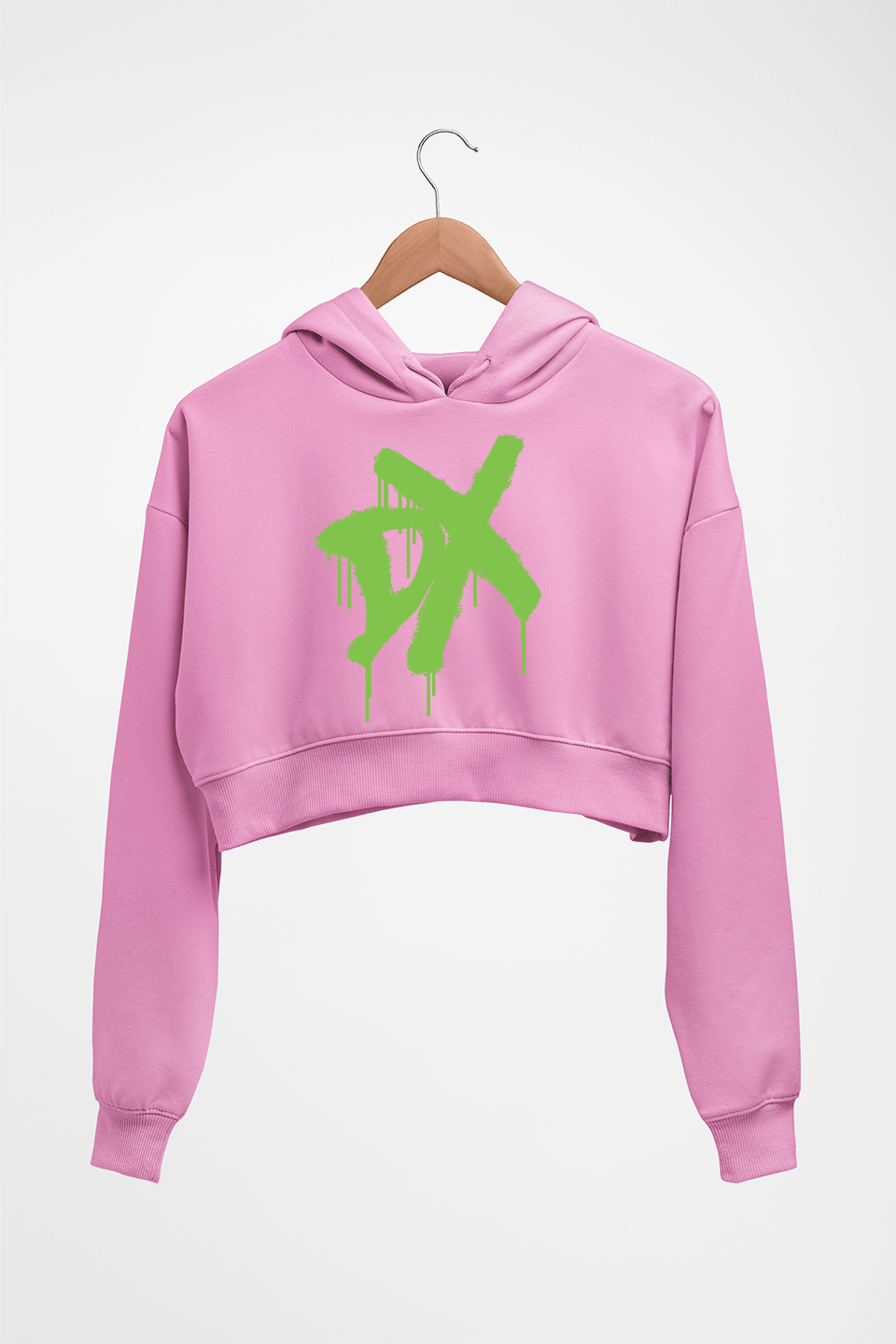 DX WWE Crop HOODIE FOR WOMEN-Light Baby Pink-Ektarfa.online