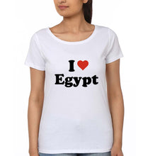 Load image into Gallery viewer, I Love Egypt T-Shirt for Women-White-Ektarfa.online
