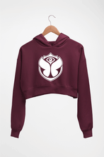Load image into Gallery viewer, Tomorrowland Crop HOODIE FOR WOMEN-Maroon-Ektarfa.online
