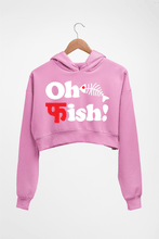 Load image into Gallery viewer, Fish Funny Crop HOODIE FOR WOMEN-Light Baby Pink-Ektarfa.online
