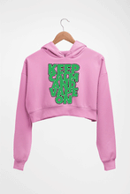 Load image into Gallery viewer, keep calm and vape on Crop HOODIE FOR WOMEN-Light Baby Pink-Ektarfa.online
