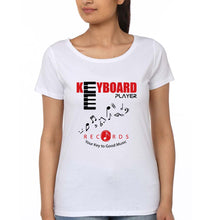 Load image into Gallery viewer, Piano T-Shirt for Women-White-Ektarfa.online
