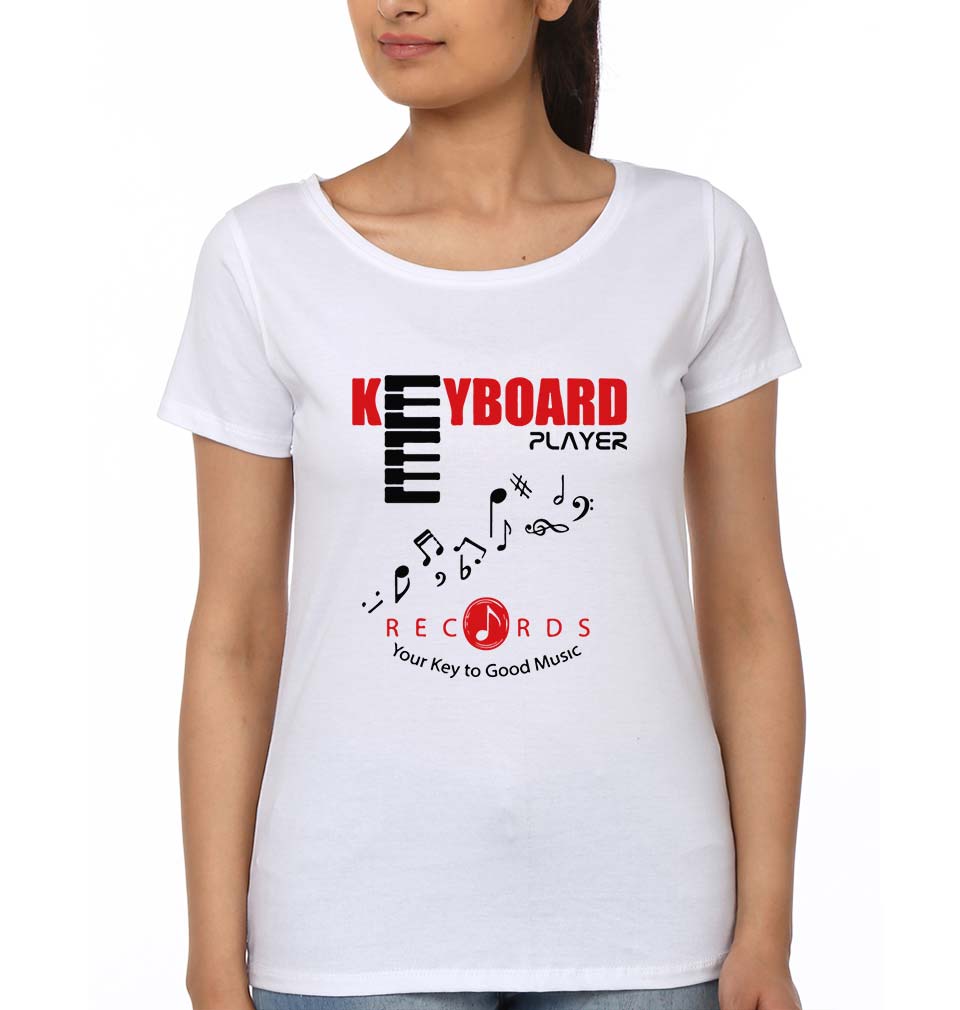 Piano T-Shirt for Women-White-Ektarfa.online