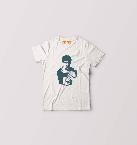 Bruce Lee Kids T-Shirt for Boy/Girl-White-Ektarfa.online