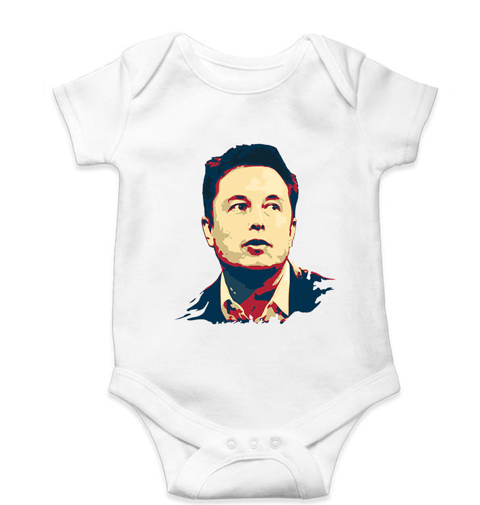 Elon Musk Kids Romper For Baby Boy/Girl-White-Ektarfa.online