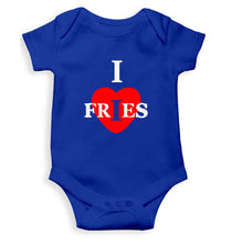 Load image into Gallery viewer, I Love Fries Kids Romper For Baby Boy/Girl-0-5 Months(18 Inches)-Royal Blue-Ektarfa.online
