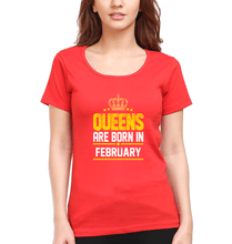Load image into Gallery viewer, Queens Are Born In February T-Shirt for Women-Red-Ektarfa.online
