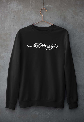 Ed Hardy Unisex Sweatshirt for Men/Women-Black-Ektarfa.online
