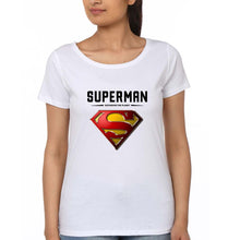 Load image into Gallery viewer, Superman Superhero T-Shirt for Women-White-Ektarfa.online
