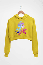 Load image into Gallery viewer, Frozen Elsa Crop HOODIE FOR WOMEN-Mustard Yellow-Ektarfa.online
