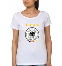 Load image into Gallery viewer, Germany Football T-Shirt for Women-White-Ektarfa.online
