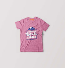 Load image into Gallery viewer, Travel Harder Kids T-Shirt for Boy/Girl-Pink-Ektarfa.online
